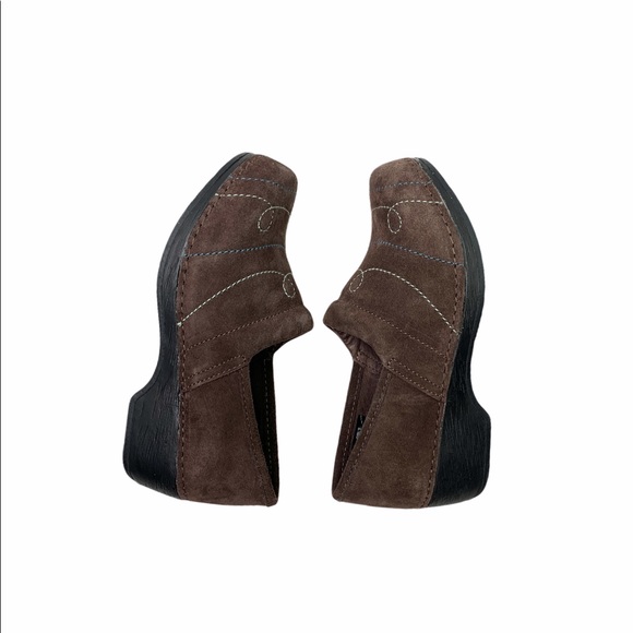 LL Bean Suede Clogs Embroidered Slip On Shoes 3 - Picture 5 of 8